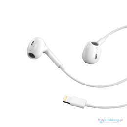L-BRNO Słuchawki douszne przewodowe Lightning białe Bluetooth