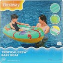BESTWAY 34009 Kółko do pływania dla niemowląt koło pontonik dla dzieci dmuchany łódka ponton niebieski 3+ 45kg