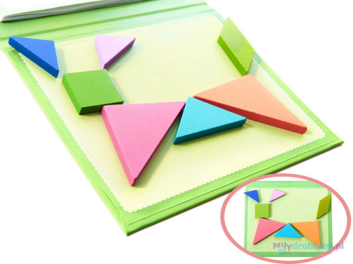 Książeczka magnetyczna układanka klocki 3D tangram