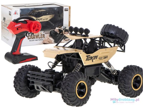 Samochód zdalnie sterowany na pilota RC Rock Crawler 1:12 4WD METAL złoty