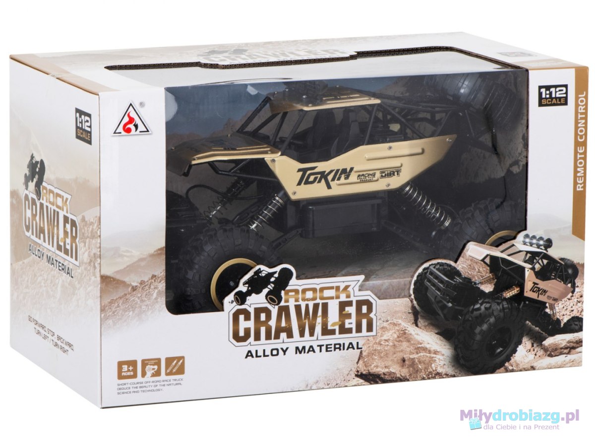 Samochód RC Rock Crawler 1:12 4WD METAL złoty