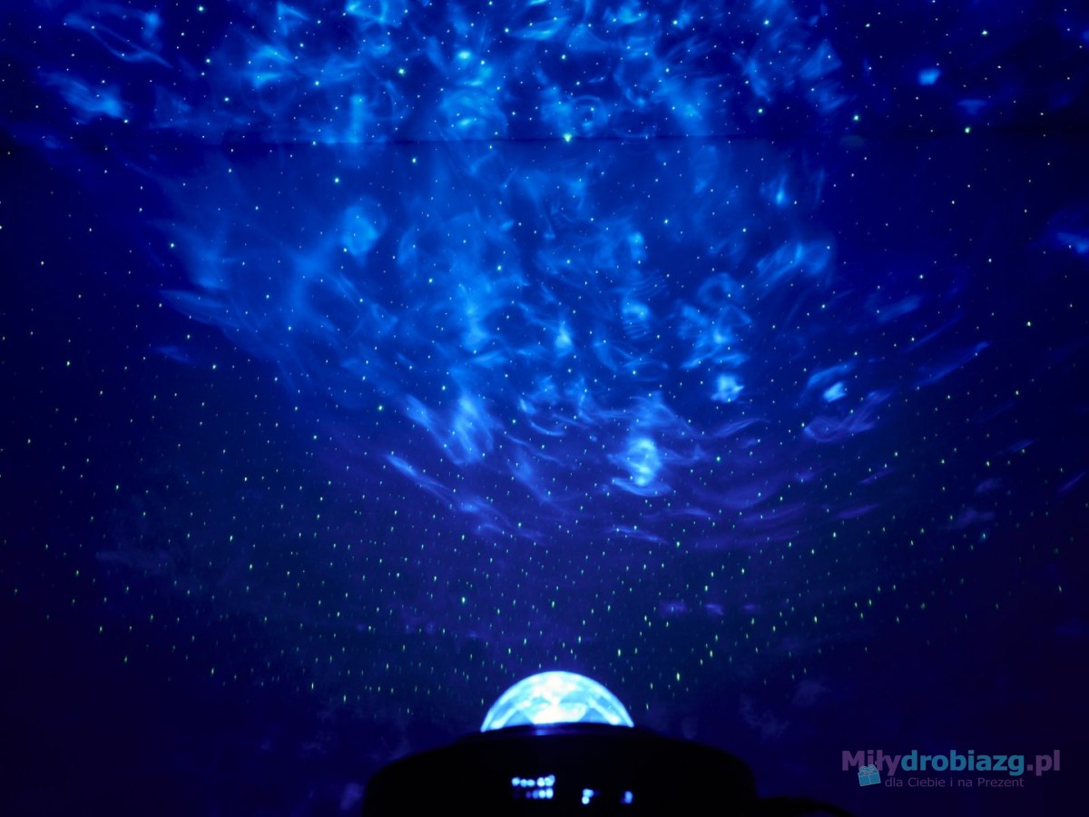 Projektor gwiazd lampka nocna obrotowa LED