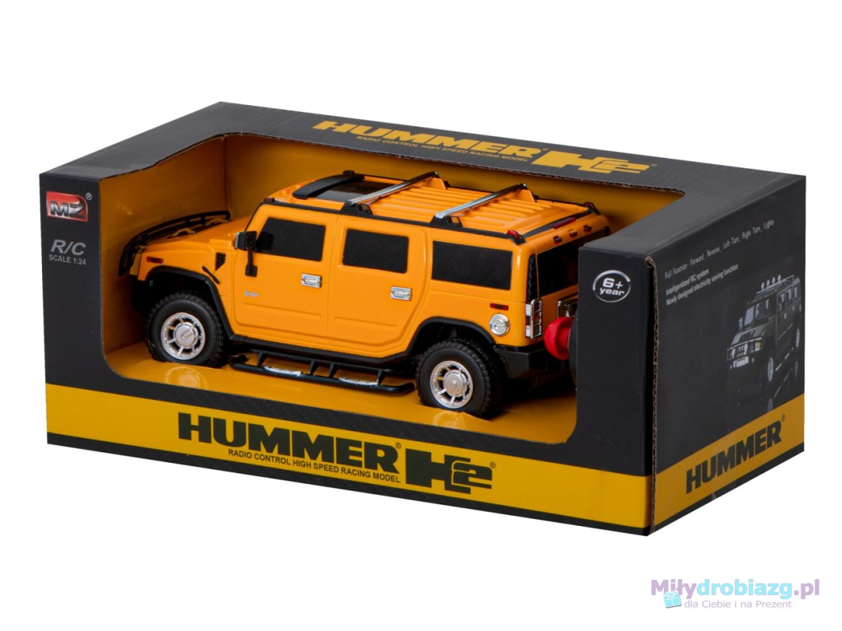 Samochód RC Hummer H2 - licencja 1:24 żółty