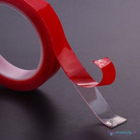 Taśma akrylowa samoprzylepna dwustronna montażowa transparentna mocna 6mm x 3m
