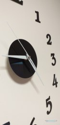 Zegar Ścienny naklejany czarny 12 godzin nowoczesny