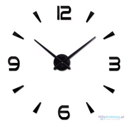 Zegar ścienny naklejany duży 80-120cm czarny 4 cyfry