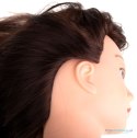 Główka głowa treningowa fryzjerska naturalne włosy brąz