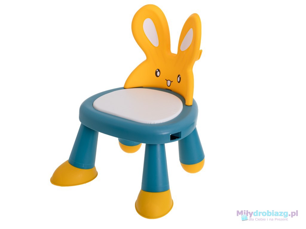 Krzesełko stolik do karmienia i zabawy żółto-niebieski