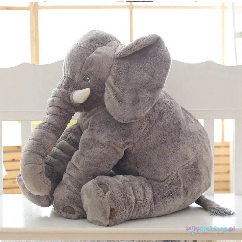 Maskotka pluszowa słoń szary duży 60cm