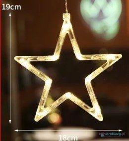 Lampki LED wisząca dekoracja świąteczna gwiazdka