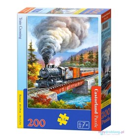 CASTORLAND Puzzle 200 elementów Train Crossing - Pociąg 7+
