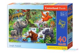 CASTORLAND Puzzle 40 elementów Maxi Jungle Animals - Zwierzęta z Dżungli 4+