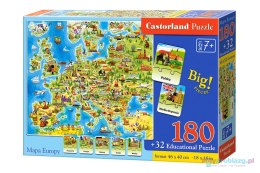 CASTORLAND Puzzle edukacyjne Mapa Europy 212 elementów 7+