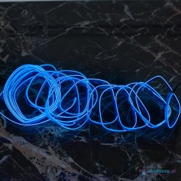 Oświetlenie ambientowe LED do samochodu / auta USB / 12V taśma 5m niebieska