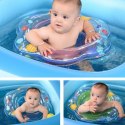 Kółko do pływania dla niemowląt koło pontonik dla dzieci dmuchany z siedziskiem niebieskie max 20kg 0-12miesięcy