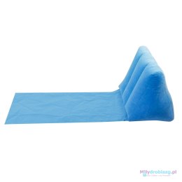 Mata plażowa leżak z oparciem dmuchany błękitny