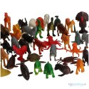 Figurki zwierzęta morskie dzikie zagrodowe dinozaury zestaw mix 48sztuk