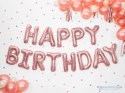Balon foliowy dekoracja urodzinowa Happy Birthday różowe złoto 340cm x 35cm