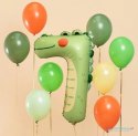 Balon foliowy urodzinowy cyfra "7" - Krokodyl 49x73 cm