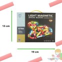Klocki magnetyczne dla małych dzieci świecące 76 elementów