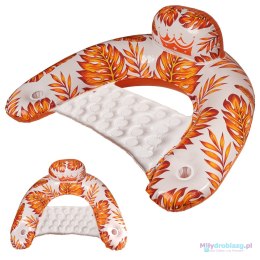 Krzesło do pływania fotel leżak hamak wodny pomarańczowy
