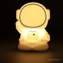 Lampka nocna dla dzieci silikonowa 8 LED USB biała astronauta