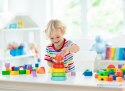 Piramida wieża edukacyjna układanka sensoryczna kolorowa Montessori