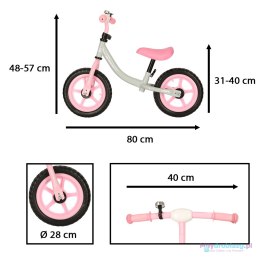 Rowerek biegowy Trike Fix Balance ultra lekki 1,8kg szary różowy