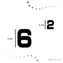 Zegar Ścienny naklejany czarny 4 duże cyfry