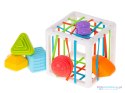 Kostka elastyczna sensoryczna układanka sorter kształtów zabawka wtykana sześcian