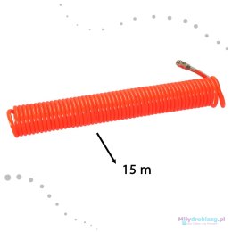 Wąż pneumatyczny spiralny zwijany do kompresora 12mm 15m