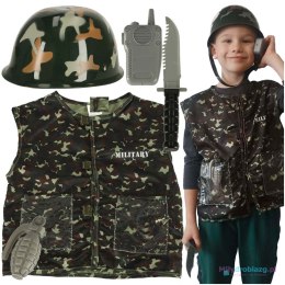Kostium strój karnawałowy hełm żołnierz 3-8 lat