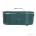 Adler AD 4505 green Pojemnik na żywność podgrzewany lunch box zestaw pojemnik separator łyżeczka 0,8L 55W