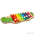Cymbałki drewniane kolorowe dla dzieci krokodyl
