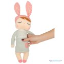Lalka szmaciana METOO przytulanka miękka dziewczynka w sukience z różowymi uszami króliczka 34cm