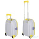 Walizka podróżna kabinowa dla dzieci na kółkach bagaż podręczny z imieniem żółty
