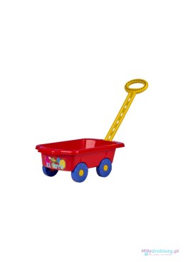 Wózek z rączką do ciągnięcia taczka dla dzieci czerwony