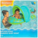 BESTWAY 34091 Kółko do pływania dla niemowląt koło pontonik dla dzieci dmuchany z siedziskiem z daszkiem zielony 1-2lata 18kg
