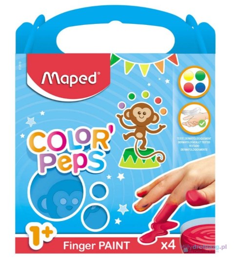 Farby do malowania palcami Maped 4 kolory