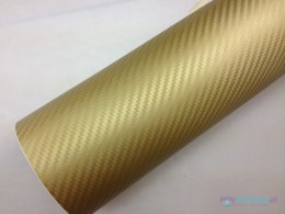 Folia rolka carbon 3D złota 1,27x28m