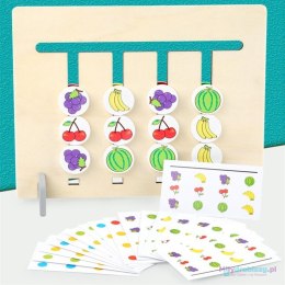 Zabawka edukacyjna drewniana dopasuj kolory owoce montessori